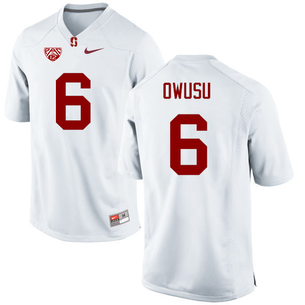 Men Stanford Cardinal #6 Francis Owusu College Football Jerseys Sale-White - Click Image to Close